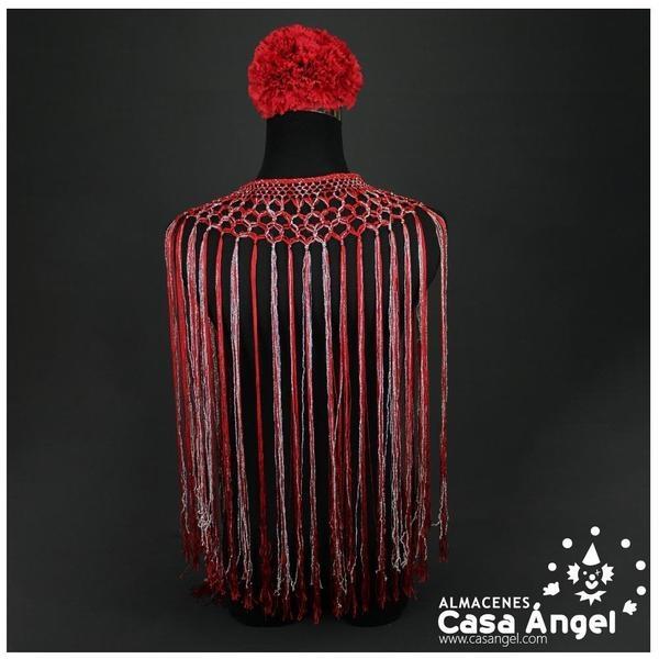 CINTA FLECADA BICOLOR ROJO Y PLATA ADULTO