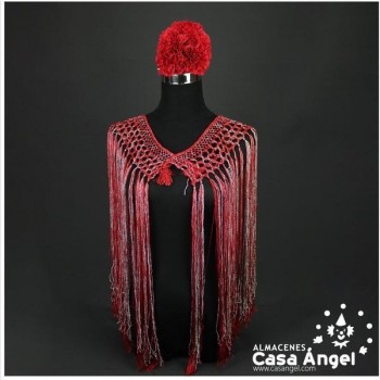 CINTA FLECADA BICOLOR ROJO Y PLATA ADULTO