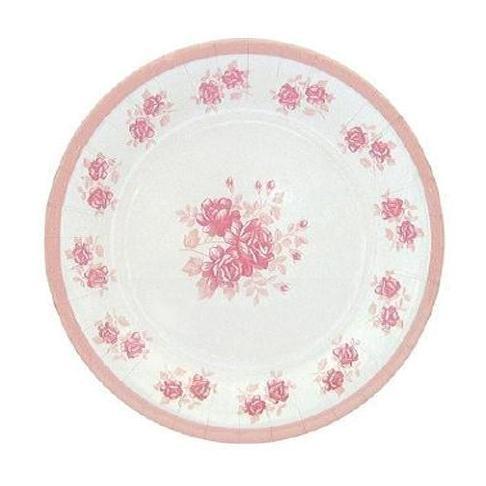 PLATOS DESECHABLES DIBUJO ROSAS
