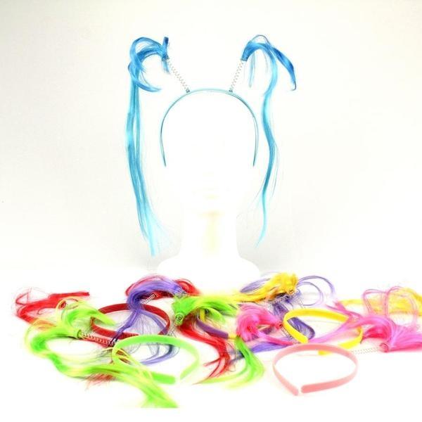 DIADEMA CON PELO DE COLORES
