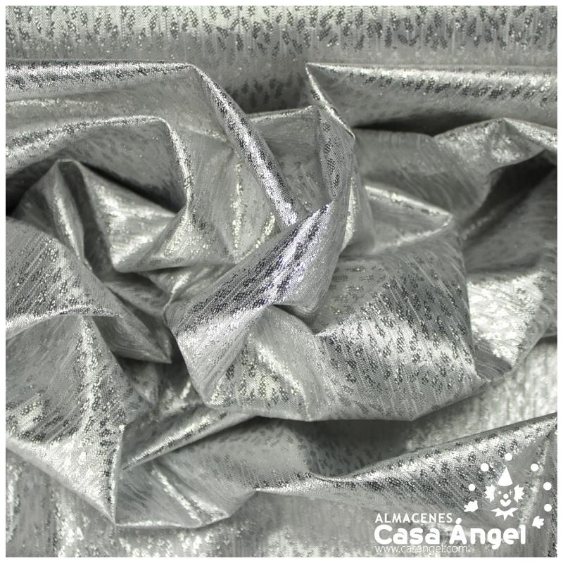 TELA TOPAZ PLATA TEXTURIZADA BRILLANTE 150cm