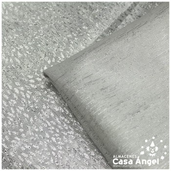 TELA TOPAZ PLATA TEXTURIZADA BRILLANTE 150cm