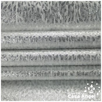 TELA TOPAZ PLATA TEXTURIZADA BRILLANTE 150cm