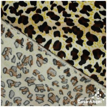 TERCIOPELO LYCRA ESTAMPADO LEOPARDO 160cm