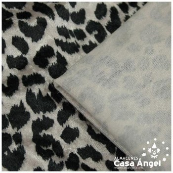 TERCIOPELO ESTAMPADA BLANCO Y NEGRO ANIMAL PRINT 150cm