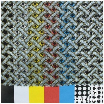RED DE ENCAJE RAYÓN Y LÚREX AZUL PLATA SERIE CHARLY 115cm