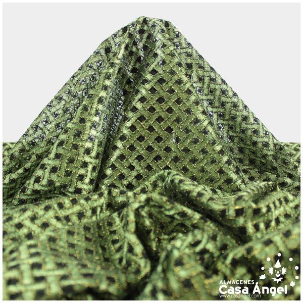 RED DE ENCAJE RAYÓN Y LÚREX VERDE SERIE CHARLY 115cm
