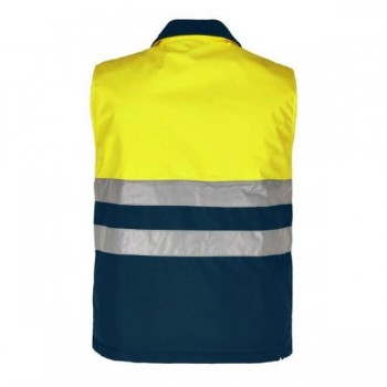 CHALECO DE ALTA VISIBILIDAD ACOLCHADO AMARILLO Y AZUL MARINO VALENTO