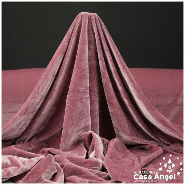 TERCIOPELO ELÁSTICO COLOR ROSA MAQUILLAJE 150cm