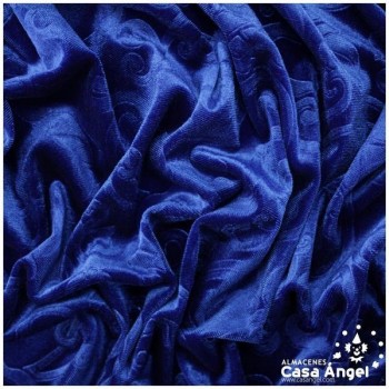 TERCIOPELO AZUL ELÁSTICO TERMOFORMADO RELIEVE 150cm