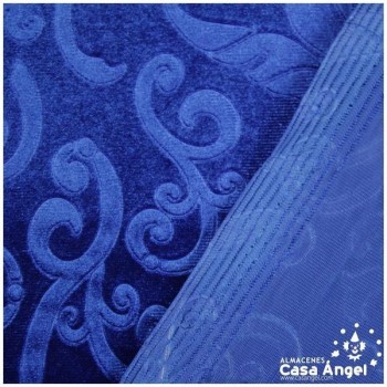 TERCIOPELO AZUL ELÁSTICO TERMOFORMADO RELIEVE 150cm