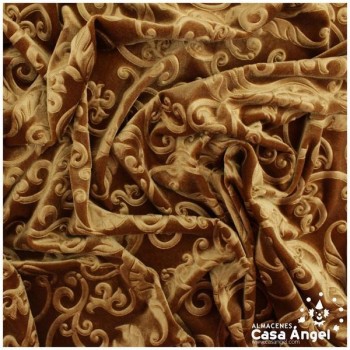 TERCIOPELO MARRÓN ELÁSTICO TERMOFORMADO RELIEVE 150cm
