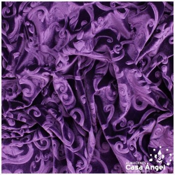 TERCIOPELO MORADO ELÁSTICO TERMOFORMADO RELIEVE 150cm