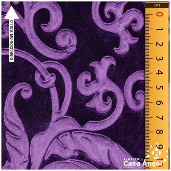 TERCIOPELO MORADO ELÁSTICO TERMOFORMADO RELIEVE 150cm