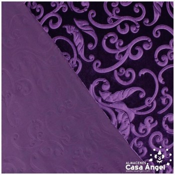 TERCIOPELO MORADO ELÁSTICO TERMOFORMADO RELIEVE 150cm