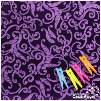 TERCIOPELO MORADO ELÁSTICO TERMOFORMADO RELIEVE 150cm
