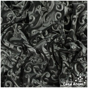 TERCIOPELO NEGRO ELÁSTICO TERMOFORMADO RELIEVE 150cm