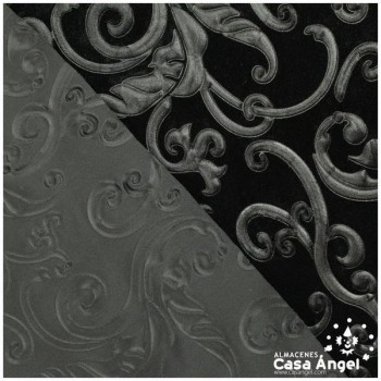 TERCIOPELO NEGRO ELÁSTICO TERMOFORMADO RELIEVE 150cm