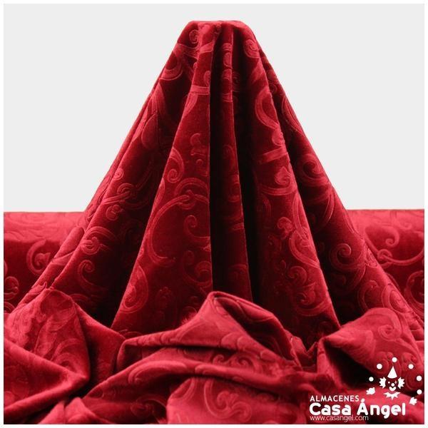 TERCIOPELO ROJO ELÁSTICO TERMOFORMADO RELIEVE 150cm