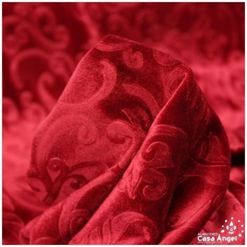 TERCIOPELO ROJO ELÁSTICO TERMOFORMADO RELIEVE 150cm