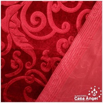 TERCIOPELO ROJO ELÁSTICO TERMOFORMADO RELIEVE 150cm