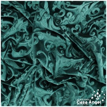 TERCIOPELO VERDE ELÁSTICO TERMOFORMADO RELIEVE 150cm