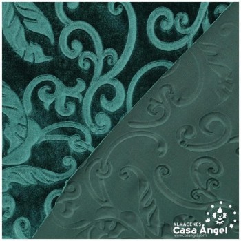 TERCIOPELO VERDE ELÁSTICO TERMOFORMADO RELIEVE 150cm