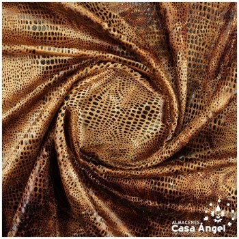TEJIDO MARTELÉ ANIMAL PRINT MARRÓN SERIE ALIGÁTOR 150cm