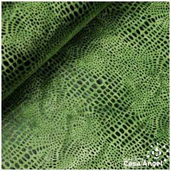 TEJIDO MARTELÉ ANIMAL PRINT VERDE SERIE ALIGÁTOR 150cm