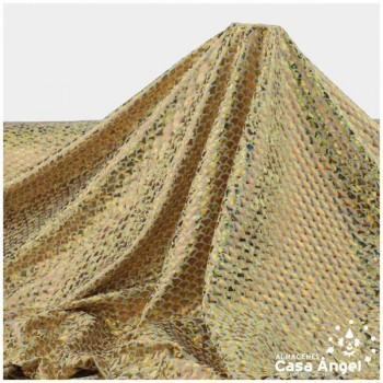 LYCRA ESTAMPADA CON FOIL ORO SERIE SIRENAS 150cm