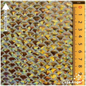 LYCRA ESTAMPADA CON FOIL ORO SERIE SIRENAS 150cm