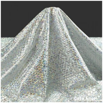 LYCRA ESTAMPADA CON FOIL PLATA SERIE SIRENAS 150cm