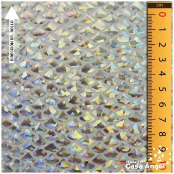 LYCRA ESTAMPADA CON FOIL PLATA SERIE SIRENAS 150cm