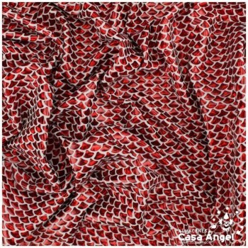 LYCRA ESTAMPADA CON FOIL ROJO SERIE SIRENAS 150cm