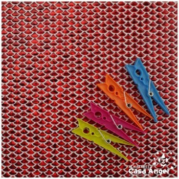 LYCRA ESTAMPADA CON FOIL ROJO SERIE SIRENAS 150cm