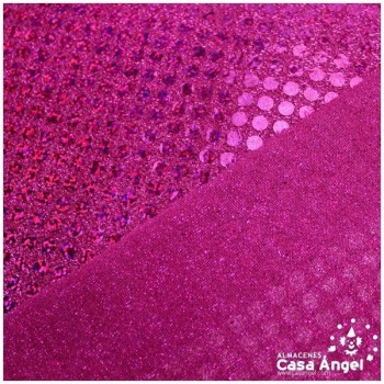 PUNTO LAMÉ FUCSIA CON LENTEJUELAS HOLO DE 6mm SERIE ÓRBITAS 112cm