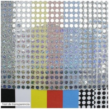 PUNTO LAMÉ PLATA CON LENTEJUELAS HOLO DE 6mm SERIE ÓRBITAS 112cm