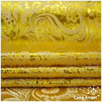 BROCADO JACQUARD CACHEMIR ORO SERIE YESEIS 150cm