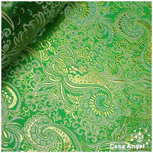 BROCADO JACQUARD CACHEMIR VERDE SERIE YESEIS 150cm