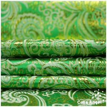 BROCADO JACQUARD CACHEMIR VERDE SERIE YESEIS 150cm