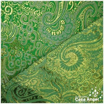 BROCADO JACQUARD CACHEMIR VERDE SERIE YESEIS 150cm