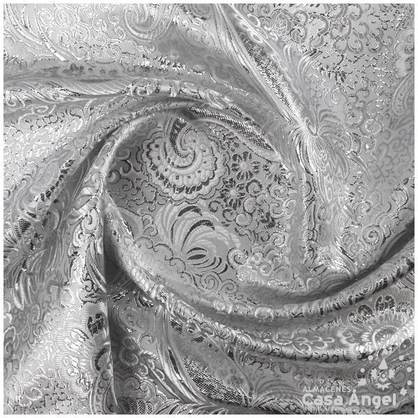 BROCADO JACQUARD CACHEMIR PLATA SERIE YESEIS 150cm
