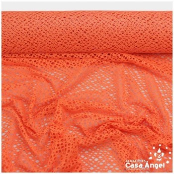 RED DE LYCRA NARANJA CON BRILLO FOIL 150cm