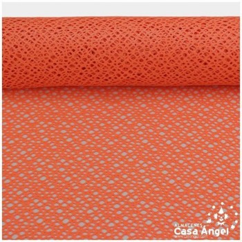 RED DE LYCRA NARANJA CON BRILLO FOIL 150cm