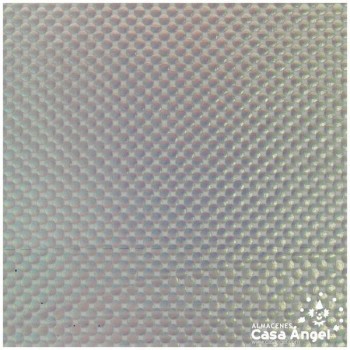 TELA LYCRA PLATEADA ESTAMPADA CON PUNTOS DE FOIL SERIE LUNAR 150cm