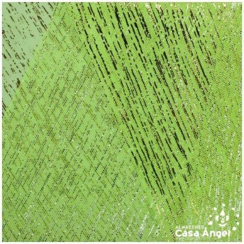 TUL VERDE PISTACHO LISO CON FOIL A RAYAS 150cm