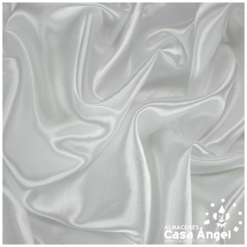 TELA DE RASO BLANCO SATINADO DE POLIÉSTER 150cm