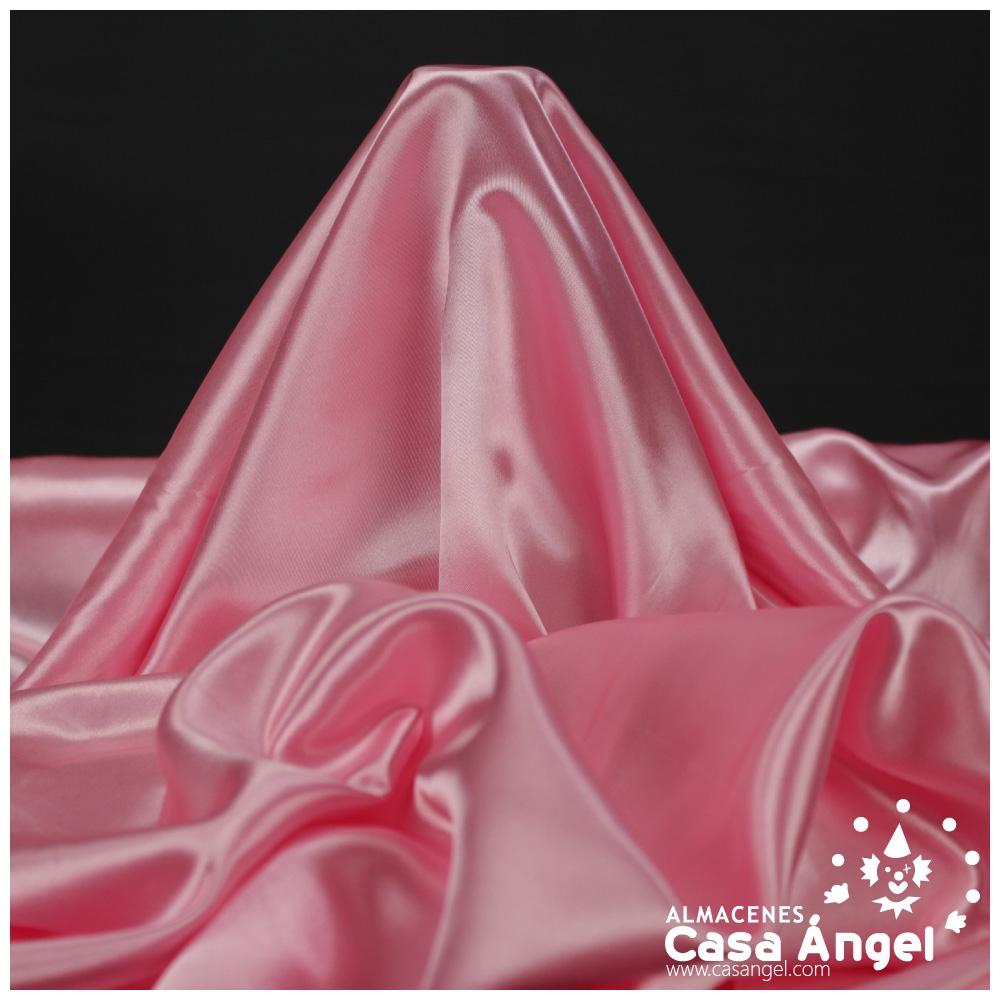TELA DE RASO ROSA SATINADO DE POLIÉSTER 150cm