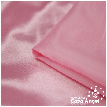 TELA DE RASO ROSA SATINADO DE POLIÉSTER 150cm