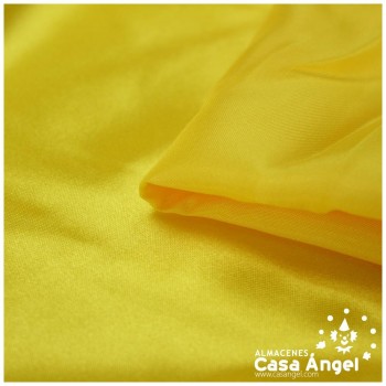 TELA DE RASO AMARILLO SATINADO DE POLIÉSTER 150cm